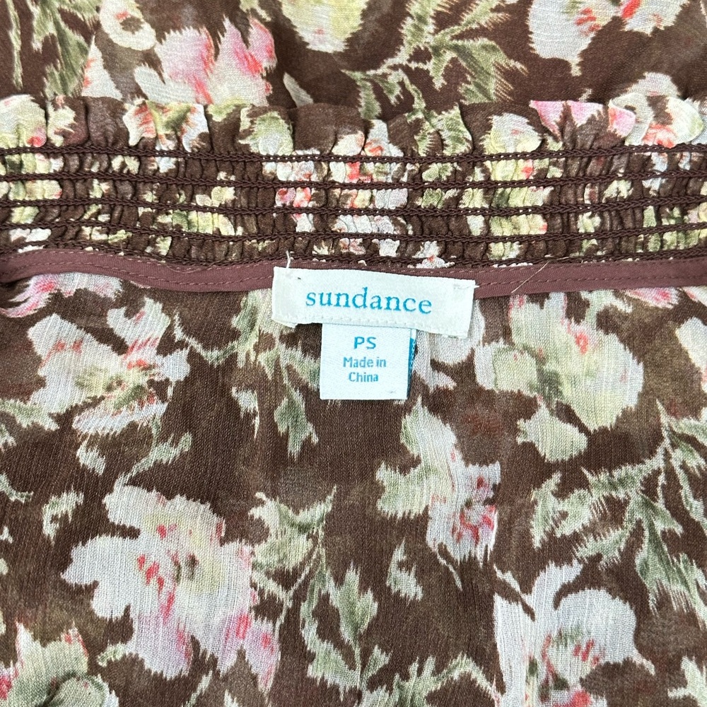 RARE ✨ Sundance red Blooms Dress Rose Garden Party dress size Petite Small - Picture 15 of 16